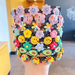 Bando Anak Perempuan Bandana Kepang Motif Karakter Lucu Korea