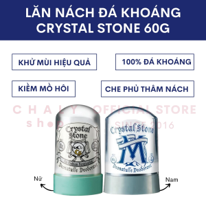 Đá khoáng khử mùi kiềm mồ hôi Crystal Stone 60g Nhật Bản