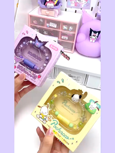 Iphone Tipe-c Ponsel Sanrio Kuromi Pochacco Kabel Pengisian Gelang Pasangan Manik-Manik Warna-Warni Portabel Gaya Girly Kabel USB