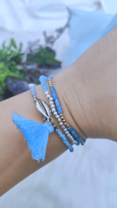 [Ready Stock SG] Pristine Waves Stacked Bracelets | Handmade Stacked Bracelets | Colorful Boho Trendy Bracelets