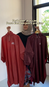 RAINCOAT PONCO PREMIUM LENGAN KELELAWAR BAHAN TEBAL PVC 0.25 ANTI REMBES