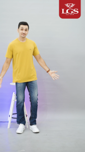 LGS - Kaze Collection - Kaos Pria Lengan Pendek Katun - Kaos Polos Bertekstur  - Color Series - Slim Fit - Mustard - JTS.322.S3520F.03.C