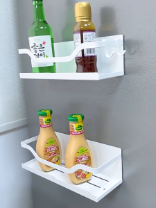 Magnetic fridge organizer Rack Seasoning Jar Holder Singapore Stock