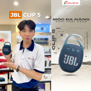 Loa Bluetooth JBL CLIP 5 JBLCLIP5 - Hàng chính hãng - Thiết kế gọn nhẹ đầy ấn lượng tổng công suất: 7W âm bass vô cùng uy lực nhiều phiên bản màu khác nhau
