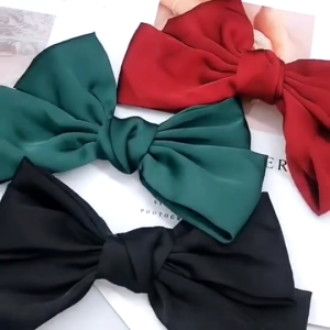 Kẹp Tóc Gắn Nơ Vải Mềm Mịn Size To Dành Cho Nữ Phong Cách Hàn Quốc