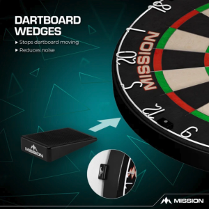 MISSION DARTS ACCESSORY - 8 Pcs/Pack Black Silica Dartboard Wedges / BOARD PACKER