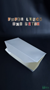 Paper Lunch Box M 50 pcs Laminasi Dus Makan Putih Ivory Medium Food Grade Forming