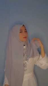 HIJAB pasmina segitiga instan oval jersey premium / kerudung segitiga instan jahit dagu