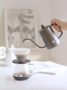 Timemore Fish03 Hand-Brewed Coffee Pot Hanging Ear Brewing Pot 304 Stainless Steel Drip-Type Household Long Mouth Pot