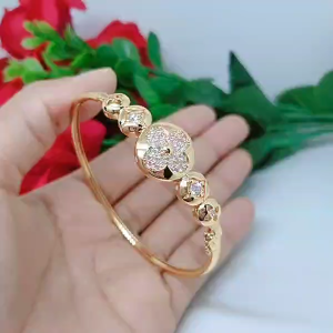 Gelang Tangan Bangle Wanita Titanium Xuping Perhiasan Aksesoris Fashion Lapis Emas Anti Karat R2-3F