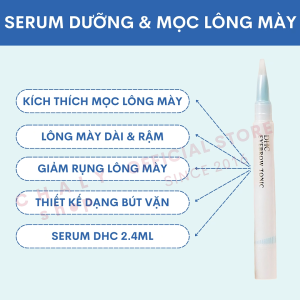 Serum dưỡng dài và khoẻ lông mày DHC Eyebrow Tonic nội địa Nhật. Ngừa rụng phục hồi lông mày thưa thớt nhợt nhạt