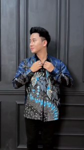 Sharma Kemeja Batik Pria Lengan Panjang Godong Formal Slim Fit Casual Baju Batik Kantor Cowok Terbaru Laskala