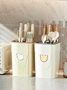 Hộp Đựng Dao Muỗng Đũa Hình Gấu Giá Đựng Đồ Dùng Nhà Bếp Đa Năng Có Thể Tháo Rời Tiện Lợi