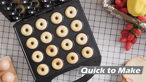 Bear 16 หลุม เครื่องทำโดนัท  โดนัทจิ๋ว 1200W Donut Maker  หลุมเครื่องทำโดนัท เครื่องอบขนมทรงกลม โดนัทจิ๋ว โดนัท ทำความร้อนอย่างสม่ำเสมอทั้งสองด้าน