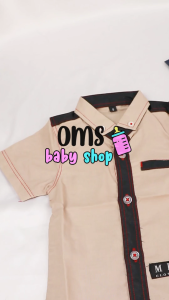 Exclusive! Kemeja Anak Bayi Lengan Pendek Berbahan Katun Berkualitas / Baju Atasan Anak / Kemeja Anak