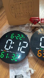 JD-5501 Jam Dinding LED Timer Countdown Digital LED Remote Control Hari Tanggal Suhu Hitung Mundur Tanggal Cina Lunar