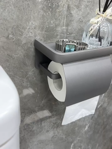 MEIDOO Giá đỡ giấy cuộn Giá đỡ có nắp Không thấm nước không bị gỉ Dễ dàng để cài đặt