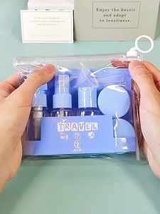 6PCS Travel Bottles Set Liquid Soap Dispenser Cosmetic Bottle Multiple Capacities for Outdoor Travel Empty Press Type