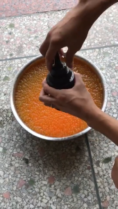 600ML Folding Gel Beads Bottle water bullet beads subpackage accessories gel ball storage bottle for hold 700 soaked gel balls and refill speed loader 600ml portable compression bottle