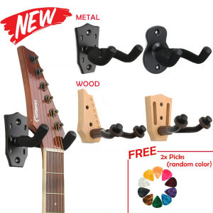 Guitar Wall Hanger Metal | Wood for Electric Acoustic Bass Guitar | Gitar Akustik Elektrik Guitar 吉他
