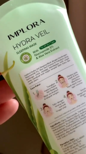 Implora Hydra Veil Sleeping Mask With Niacinamide 5% & Aloe Vera Extract 100g - Virgo Shoop