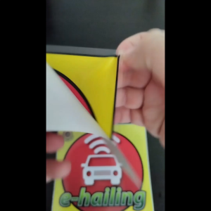 (Ready Stock) 2pcs E-Hailing Sticker for Car (15cm x 15cm) - Windscreen Cermin Pelekat E Hailing Kereta JPJ Grab Lalamove Driver Maxim Airasia Ride Without With Glue Inside Outside