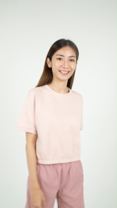 Forest Baju Perempuan | Forest Ladies Cotton Interlock Short Sleeve Round Neck Casual Elastic Hem T-Shirt - 822409