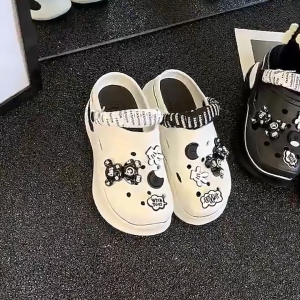 Free fixed pendant platform double wear lace-up sandals  Women wear summer slippers non-slip slip-on sandals