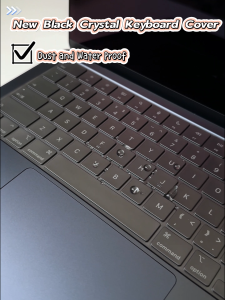 Black Crystal TPU keyboard Cover/Screen Protector Sticker Film For 2022 2021 2023 Macbook air 15 13.6 inch M2 A2681 Pro 14 16 M3 M1 chip Air 13 A2442 A2485 A2179 2020 M1 Retina 13 Pro A2338 A2337 Pro 13 15 16 "