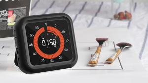 นาฬิกาจับเวลาในครัวแบบดิจิตอลจอ LCD เตือนความจำจับเวลานับถอยหลังนาฬิกาแขวนทำครัวทำอาหารอบอาหารอ่านหนังสือเล่นกีฬา