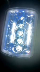 5X7 Led Headlights Driving Light Square LED fog light With Three Rows Of Reflectors High/low For Jeep Yj Cherokee 12v 24v