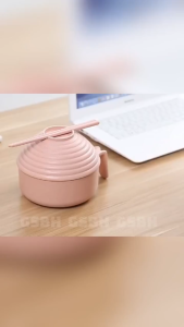 Ca Ăn Mì Lúa Mạch Có Nắp Đậy Kèm Đũa Muỗng Nĩa