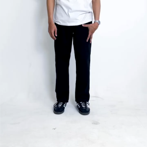 Fairgoods Celana Chinos Panjang Pria Reguler Fit - Black