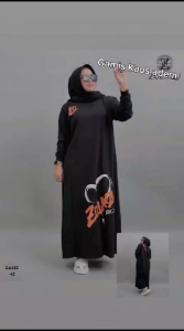 GAMIS KAOS SYIFA BAHAN KAOS ADEM KATUN COMBED