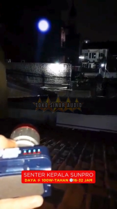 Senter Kepala SUNPRO 100 Watt Super Terang Cahaya Putih Lensa Bisa Laser-Zoom Tahan Lama & Tahan Air S-8126 & S-8625 | Senter Kepala 100W Waterproof Cas USB Type C Isi Ulang Laz COD Bisa Bayar di Tempat TOKO SINAR AUDIO