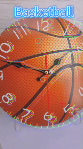 14 12 10Creative Basketball Wall Clock Silent Non-ticking Wall Decor Clock Bedroom Living Room Office School