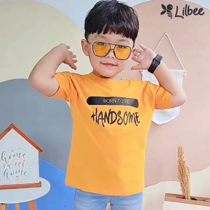 Kaos Anak Laki Laki Mustard Born to Be Handsome Lilbee KL 003
