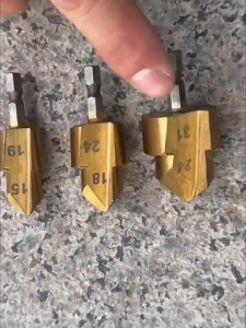 สว่านยก PPR 20/25/32 มม เครื่องมือเชื่อมต่อท่อน้ำ ดอกเจาะผาย แกนหกเหลี่ยม ที่เปิดรู แบบพกพาได้ ชุดเครื่องมือเจาะ ดอกสว่านขั้นบันได 3Pcs ดอกสว่านขั้นบันได แบบพกพาได้ เคลือบไทเทเนียม ที่เปิดรู