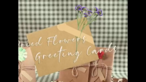1PC Kraft Paper Dried Flower Creative DIY Blessing Greeting Card Hand Gift Business Card
