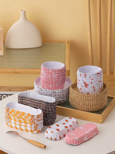 Kertas Cupcake Oval Laminasi Anti Lengket Pet cc Polygonal isi 50lembar