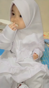 Gamis Anak Putih & Gamis Manasik Haji Usia 2-9 Tahun