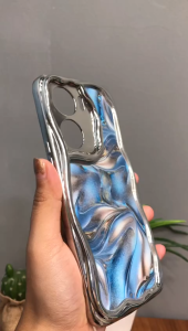 HS-094 CASE WAVE SILVER SILVER MOTIF + STRAP TALI MUTIARA INFINIX SMART 8/HOT 40i/NOTE 40/NOTE 40 PRO/SMART 6/SMART 7+/INFINIX HOT 12 PLAY/INFINIX HOT 30