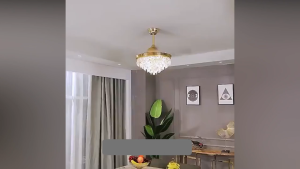 MYKE 8205 Ceiling Fan/Chandelier (42\") (Metallic Gold) (2 yrs Warranty)