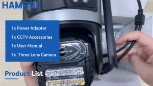 Hamrol 12MP Three Lens Three Screen PTZ WIFI Camera 9MP Outdoor Waterproof Network Remote Viewing CCTV ICsee