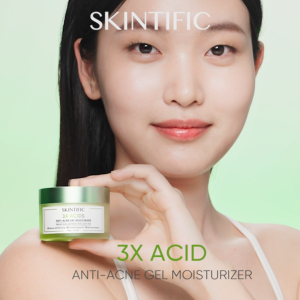 SKINTIFIC 3X Acid Dermacare Gel Moisturizer for Oily Skin - Soothing Oil Control & Barrier Repair