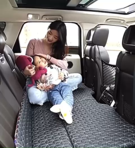 giường nằm ghế sau ô tô dạng treo 3 đường chỉ