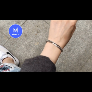 NK Silver Chain Stainless Steel Bracelet Men Women Bangle Anti Karat Gelang Tangan Lelaki Wanita Fashion 不锈钢NK手链