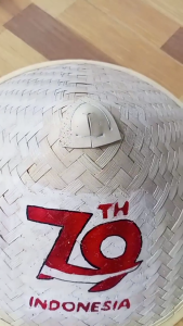 Caping Jumbo Lukis Diameter 40-42 cm / Caping Topi HUT RI Merah Putih