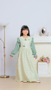 Zafirah Gamis Overall Anak Perempuan Korean Style Anak 2 sampai 15 Tahun