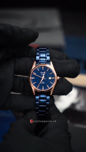 Jam Tangan Wanita Alexandre Christie Classic AC 8681 LDBURBU Blue Dial Blue Stainless Steel Strap